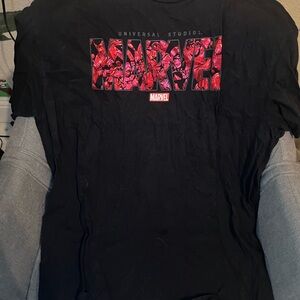 Marvel Black and Red Graphic Tee